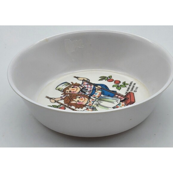 Vintage Raggedy Ann Andy Childs Dish Set 1 Cup 2 Bowls 1969 Oneida - Picture 12 of 16